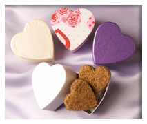 Coloured Heart-Shaped Box
