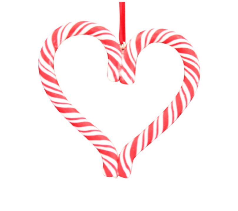 Candy Cane Heart Christmas Decoration Grasmere Gingerbread